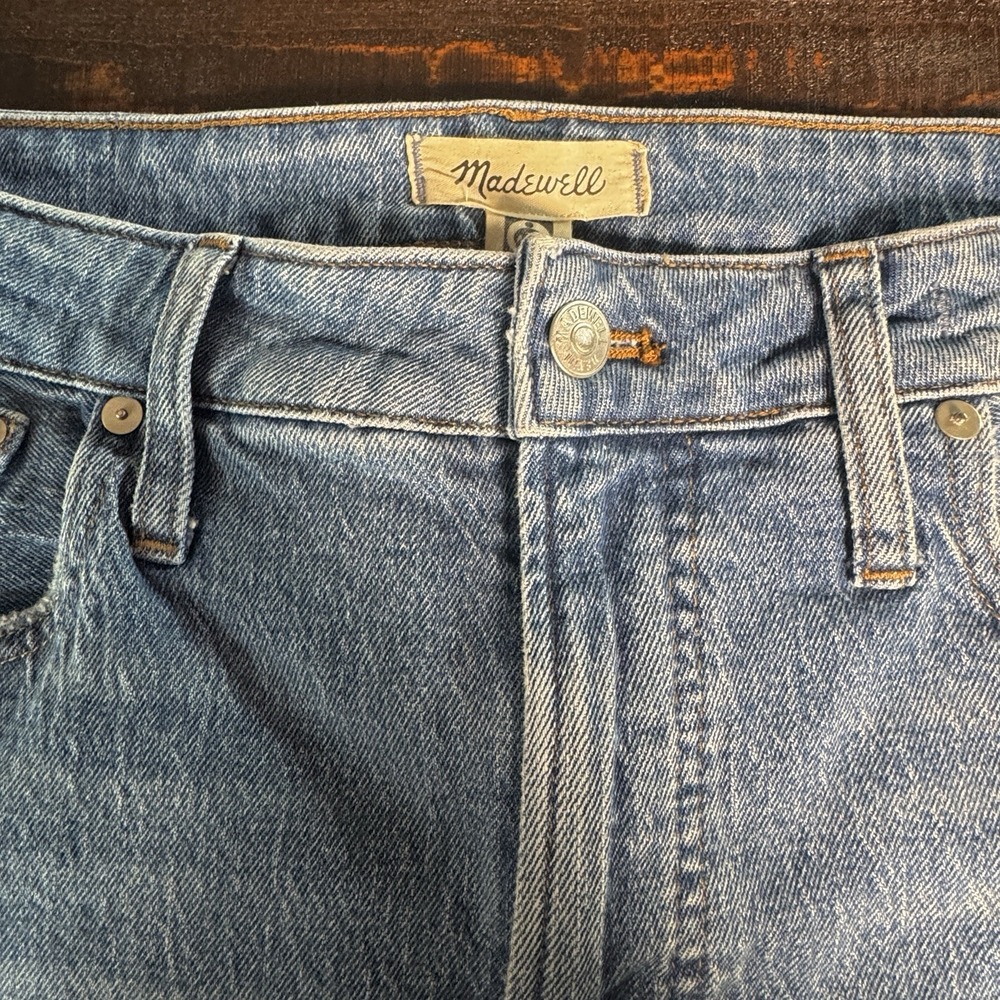 Madewell Jeans Womens Perfect Vintage Crop Jean Denim Distressed‎ 30 Actual 34" - Picture 14 of 15